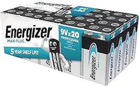 Energizer E301323200 Max Plus 9V PK20 ::: (Eksploatacinės medžiagos > Baterijos)