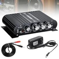 HiFi garso stiprintuvas, "Bluetooth" stiprintuvas Mini stiprintuvas 20WX2+40W ST-838, žemų dažnių 2.1 kanalo stiprintuvas su AUX, D klasės stereofoninis stiprintuvas su maitinimo adapteriu, HiFi garsiakalbių stiprintuvas