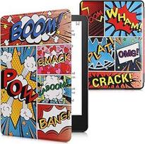 kwmobile Flip Case Compatible with Amazon Kindle Paperwhite 11th Generation 2021 Case - Flip Case for Kindle Paperwhite Case with Magnetic Closure - Comic Symbols