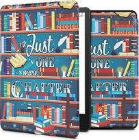 kwmobile Flip Case Compatible with Amazon Kindle Paperwhite 11th Generation 2021 Case - Flip Case for Kindle Paperwhite Case with Magnetic Closure - Library Theme