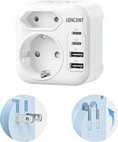 LENCENT sulankstomas kelioninis adapteris Japonijos adapteris Vokietija-Japonija su USB-C lizdo adapteriu A tipo kelioninis kištukas JAV, Kanadai, Meksikai, Tailandui