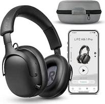 MEDION ausinės HX-1 Pro (belaidės, hibridinės aktyvaus triukšmo slopinimo ANC, "Bluetooth 6.0", belaidės, 7+1 ekvalaizerio nustatymai, iki 190 valandų baterijos veikimo laikas, IPX4 apsauga nuo purslų) Antracito spalvos miestas