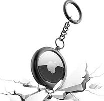 Metalinis "AirTag" raktų pakabukas su "Apple Air Tags" raktų žiedu "Premium Black Air Tag" laikiklis, skirtas GPS sekimo įrenginiui "Air Tag" laikikliui Oro žymos, skirtos bagažui, naminiams gyvūnėliams, raktams 1 pakuotė