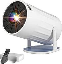 Projektorius 4K projektorius Full HD 1080P mini projektorius, palaikantis daugiau nei 500 tiesioginių kanalų, "WiFi 6" ir "Bluetooth 5.2", išmanusis projektorius su 200ANSI automatiniu horizontaliu trapecijos koregavimu, 180° pasukimas