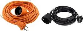 Prolongateur 16A HO5VV-F 2 x 1,5 oranžinės spalvos 10 m ir REV ilgintuvas 5 m ilgintuvas 3680 W maitinimo kabelis H05VV-F, juodas