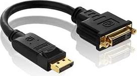 PureLink PureInstall PI170 sertifikuotas DisplayPort-DVI adapteris / DisplayPort vyriškos ir DVI-D (24+5) moteriškos lyties viengubos jungties adapteris 0,1 m