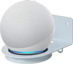 shinar Metalinis universalus sieninis laikiklis "Echo Dot 4" / "Echo Dot 5" kartos "Homepod Mini" erdvę taupantis laikiklis "Dot 4/Dot 5" ir "Homepod Mini" stovas su integruotu kabelių valdymu, baltas