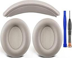 SOULWIT Ausų pagalvėlės + ausinių juosta, "Sony WH-1000XM3" ausinių per ausis keitimo rinkinys, atsarginės ausinių pagalvėlės ir ausinių pagalvėlių remonto dalis