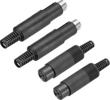 sourcing map S-Video 2 Pack DIN Mini 3 Pin Signal Transmission Mini DIN Plug for TV DVD Computer Player (PS/2 Male and Female)