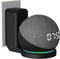 Suderinamas su "Alexa Echo Dot 4" laikikliu Sieninio laikiklio stovo laikiklio priedai su integruotu kabelių valdymu, nereikalingi varžtai, garsiakalbių priedų stovas (Alexa Echo Dot 4, juodas)