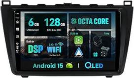 SXAUTO Android 15-6G+128G - IPS automobilinis radijas "Mazda 6 Rui Wing" (2007-2012 m.) - Belaidis "Carplay"/"Android Car"/"DSP" - Kamera + MIC - DAB vairo valdymas Dual Band WiFi Fast Boot 360 kamera - 2 DIN 9