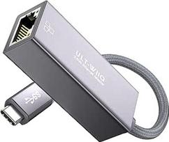 USB C Ethernet 2.5GbE adapteris, USB C į RJ45 2.5GbE LAN adapteris, 2500/1000Mbps Gigabitinio tinklo adapteris, skirtas "Thunderbolt 4/3", USB4, "MacOS", "Windows", "Linux", "Steam Deck", "Mac Mini", "Surface", NAS, serveriui