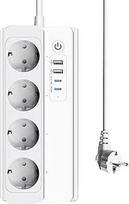 UseeLink WiFi WiFi Smart Power Strip Surge Protector lizdo lizdas 2 Type-C 20W 2 USB-A įkrovimo prievadas 220V 16A 3500W Individualūs jungikliai Nereikia koncentratoriaus Suderinama su Alexa Google Assistant Smart Life CE