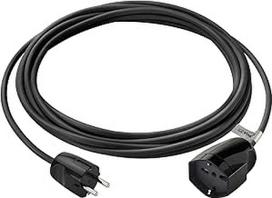 Vimar 5m DE 0P32401 Prailgintuvas 5 m, kabelis 3G1 mm2 H05VV-F, kištukas Vokietijos standartas, SICURY kištukinis lizdas 2P+E 16 A 250 V~ universalus, juodas, juodas