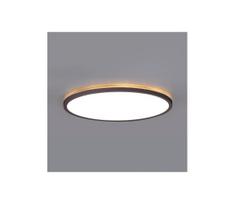 LED vonios šviestuvas su jutikliu NIVERA LED/12W/230V IP54 skersmuo 22,5 cm juodas + su nuotolinio valdymo pultu