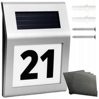 Saulės Energija Maitinamas Namų Numeris su Prieblandos Jutikliu ir LED Apšvietimu