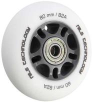 PU 80x24 82A MATTE Baltas (4 vnt.) + ABEC-9 (8 vnt.) NILS EXTREME RINKINYS