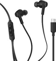 "Belkin SoundForm ANC" laidinės ausinės su USB-C jungtimi, į ausis dedamos ausinės su mikrofonu, skirtos "iPhone 17", "iPhone 16", "iPad mini", "Galaxy S25", "Google Pixel 10", "Android" ir kitiems įrenginiams - juodos spalvos