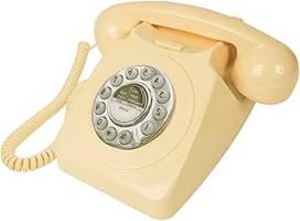 "Benross Classic Retro Retro Vintage laidinis telefonas Klasikinis skambėjimo tonas mygtuko rinkimas Lengvas nustatymas Kremas 44530