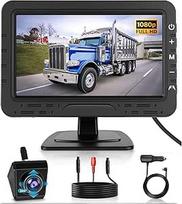"Hodozzy" galinio vaizdo kameros kabelio monitoriaus rinkinys su 360° kamera, 1080P 4,3 HD colių skaitmeninis atbulinės eigos monitorius, spalvotas naktinio matymo IP68 vandeniui atsparus plataus kampo atbulinės eigos fotoaparatas automobiliui su "pasidar