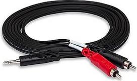 "Hosa" stereofoninė jungtis iš 3,5 MM TRS į dvigubą RCA 10 Ft
