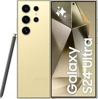 "Samsung Galaxy S24 Ultra AI" išmanusis telefonas, "Android" mobilusis telefonas be sutarties, 12GB RAM/512GB atminties, 200 MP kamera, "S Pen" rašiklis, ilgai veikianti baterija, titano geltonos spalvos