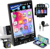 1 DIN automobilinis radijas su belaidžiu "Carplay Android Car", 10,4 colio pasukamas jutiklinis ekranas, automobilinis radijas, palaikantis "Bluetooth" laisvų rankų skambutį / veidrodžio nuorodą / FM radiją / USB / AUX / TF / EQ su atbulinės eigos kamera