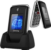 4G Seniorenhandy ohne Vertrag Klapphandy 1200 mAh Akku Lange Standby Mobiltelefon Großtasten Handy für Senioren mit Ladestation SOS Notruftaste Dual-SIM 2,8 und 1,77 Zoll Farbdisplay Schwarz