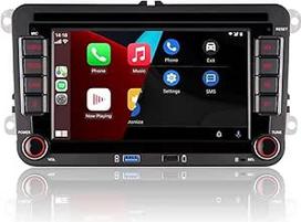 Dvigubas DIN automobilinis radijas, suderinamas su belaidžiu CarPlay Android automobiliu su Bluetooth/FM/AM radiju/USB/aukštos kokybės, skirtas VW Golf 5 6 Passat Jetta Caddy EOS Tiguan Touran CC Polo