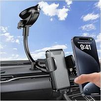 JNNJ mobiliojo telefono laikiklis automobilyje, reguliuojamas 360 laipsnių kampu pasukamas reguliuojamas stovas automobilinis mobiliojo telefono laikiklis, universalus automobilinis telefono laikiklis visiems mobiliesiems telefonams (ilgas/anglies pluošta
