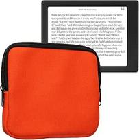 kwmobile Canvas Case Compatible with 6.8-7 Inch eReader Case - drobės dėklas elektroninei skaityklei su užtrauktuku - oranžinis