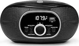 MEDION nešiojamasis "Boombox" E65711, CD/MP3 grotuvas, FM FM, AUX, maitinamas iš baterijos, juodas