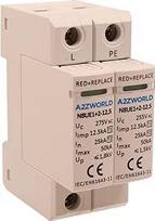 Modulinis viršįtampių ribotuvas SPD 1+2 tipo T1+T2 B+C 1P+N iš 2 DIN modulių 25kA-50kA 12.5kV AC275V IP20 IEC61643-11