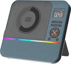 MONODEAL 2026 Nešiojamasis CD grotuvas su RGB apšvietimu, HiFi stereo sistema, nešiojamasis CD grotuvas, "Bluetooth", įkraunamas diskomagnetofonas su garsiakalbiu ir FM radiju, miego laikmatis