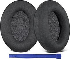 SOULWIT "Micro Suede" profesionalūs pakaitiniai ausų įdėklai "Sony WH-1000XM3" (WH1000XM3) ausinėms su triukšmą izoliuojančiomis putų pagalvėlėmis, ypač stori