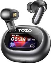 TOZO NC20 Pro "Bluetooth" ausinės su triukšmo slopinimu, aktyvaus triukšmo slopinimo ausinės su išmaniuoju jutikliniu ekranu, "LDAC Hi-Res Audio Stereo Bass", 80 valandų veikianti baterija, 6 mikroschemos, IPX8 atsparumas vandeniui