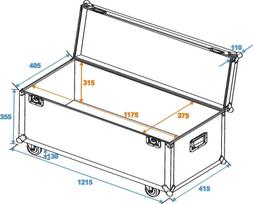 ROADINGER Universal-Transport-Case 120x40cm mit Rollen (30126730)