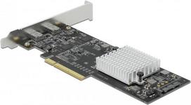 DeLOCK - USB-Adapter - PCIe 3.0 x8 Low-Profile - USB-C 3,2 Gen 2x2 x 2 (89011)