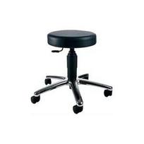 Topstar Drehhocker TEC 70 - chrom, Stoffbezug: schwarz extra dick gepolsterter Sitz in Kunstleder, formschönes - (72279 D10)