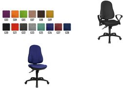 Topstar Bürodrehstuhl Support SY, Stoff, anthrazit Bandscheibensitz, Synchronmechanik, stabiles Fußkreuz (8550 G22)