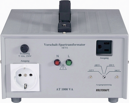 Voltcraft AT-1000 NV Vorschalt-Transformator, Spannungswandler, 115/125/230/240 V/AC / 230/240/115/1 (AT 1000VA)