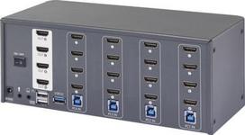 SpeaKa Professional 4 Port HDMI Multi Display KVM Switch 4x4 KVM-Konsole 3840 x 2160 (SP-13389140)