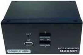deXlan double HDMI - KVM-Switch - 2 x KVM port(s) - 1 lokaler Benutzer - Desktop (061092)