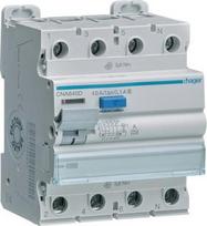 Hager CNA640D Fehlerstromschutzschalter 4p 10kA 40A 100mA S - Fehlerstromschutzschalter 4 polig 10kA 40A 100mA Typ S selektiv. Fehlerstrom-Schutzschalter (FI) nach DIN EN 61008-2-1 - VDE 0664 Teil 10 + 11 - Berührungsschutz IP2x nach DIN VDE 0106 Teil 100. Geeignet zum nachträglichen Anbau von Zusatzeinrichtungen (Montage ohne Werkzeug). Anschlussklemmen mit Draht-Einschiebe-Schutz - Bi-Connect-Klemmen unten - externe blaue Test-Taste. Alle Produkte mit VDE Zeichen. Beschriftungsmöglichk