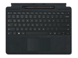 Microsoft Surface Pro Signature Keyboard - Tastatur - mit Touchpad, Beschleunigungsmesser, Surface Slim Pen 2 Ablage- und Ladeschale - QWERTY - USA - Schwarz - mit Slim Pen - für Surface Pro 8, Pro 9, Pro X (Y8U-00013)