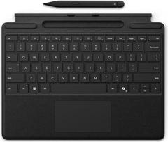 Microsoft Surface Pro Keyboard - Tastatur - mit Trackpad, Beschleunigungsmesser, Surface Slim Pen 2 Ablage- und Ladeschale - QWERTY - Nordisch - Schwarz - mit Slim Pen 2 - für Surface Pro 10 for Business (8X8-00149)
