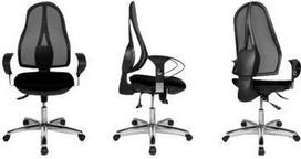 Topstar Open Point SY Deluxe office chair, OP290UG20 black fabric, chrome frame