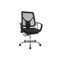 Topstar office chair Ergo Steel Net fabric black, chrome frame