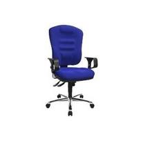 Topstar office chair Softec Synchro Deluxe, SOFTEC BC6 fabric blue, chrome frame
