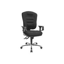 Topstar office chair Softec Synchro Deluxe, SOFTEC BC0 fabric black, chrome frame